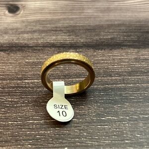 Women’s Fidget Gold Textured Ring - Size 10 NWT